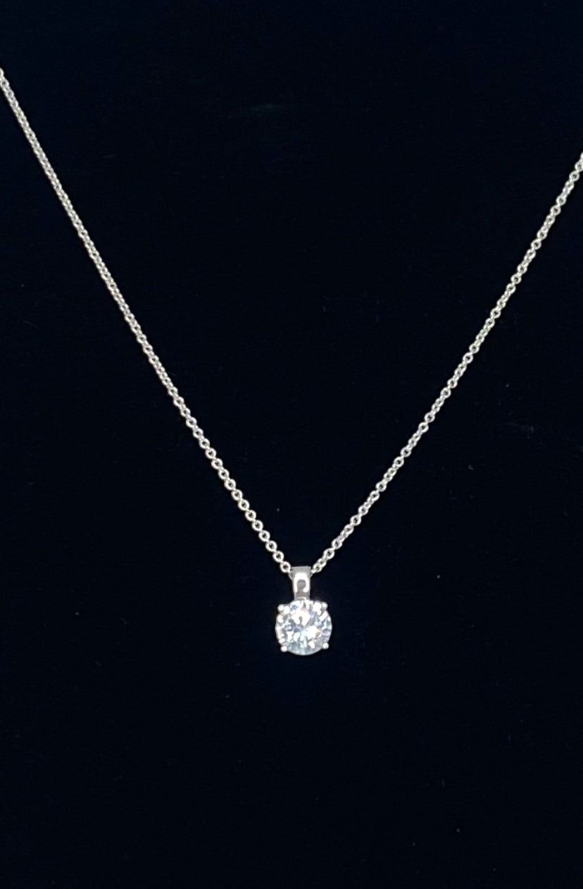Round Cut CZ Necklace