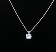 Round Cut CZ Necklace
