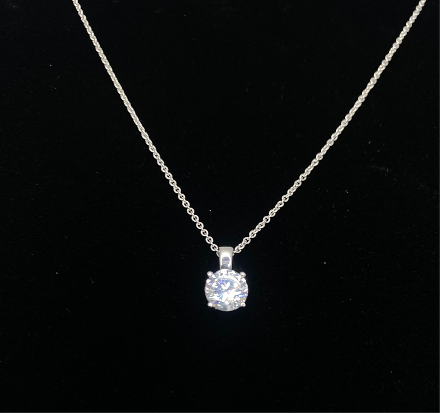 Round Cut CZ Necklace