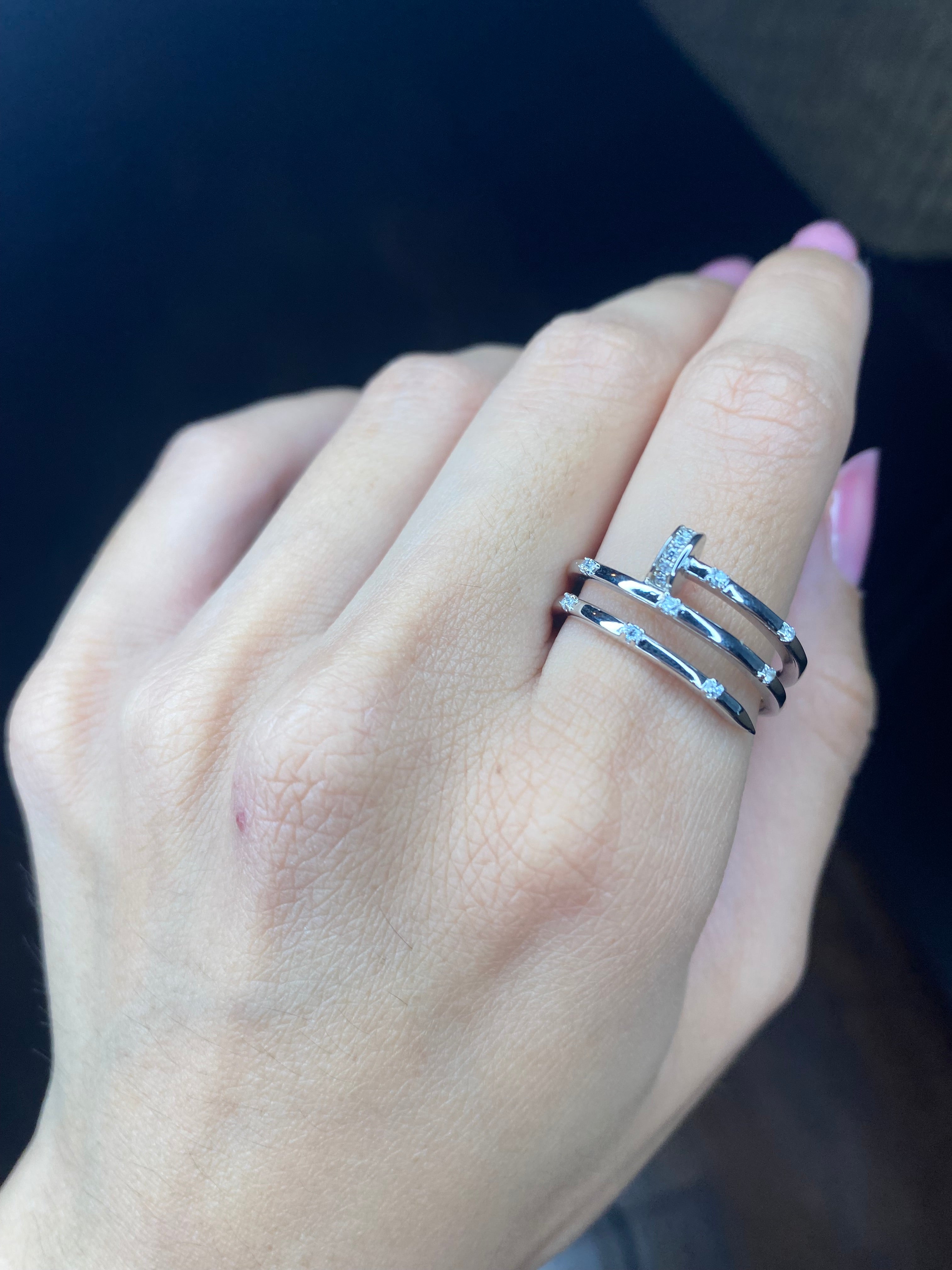 Thin Spiral Nail Ring