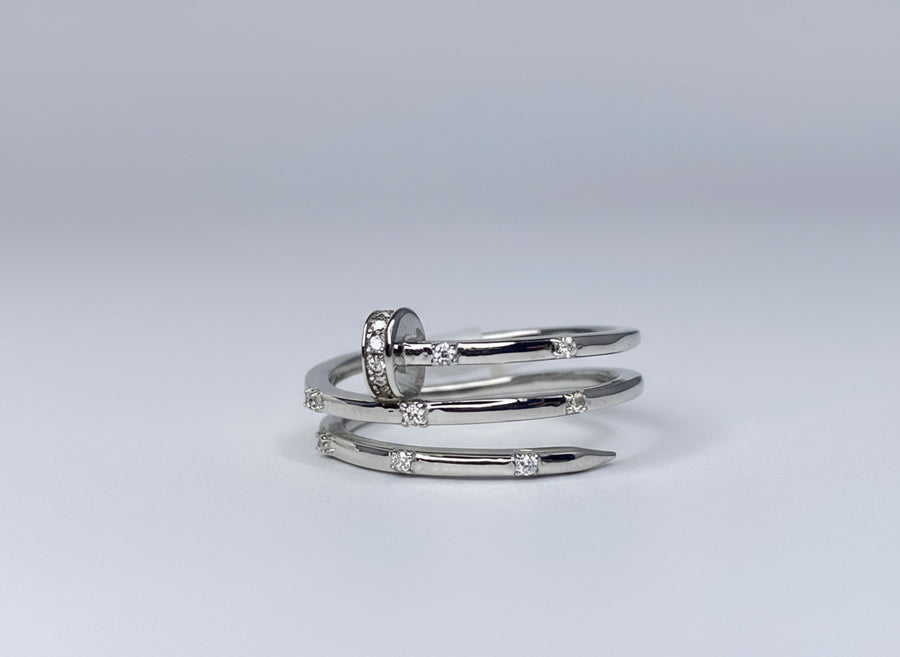 Thin Spiral Nail Ring