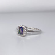 Mystic Topaz Baguette Cut Ring