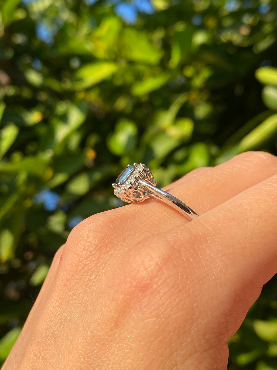 Mystic Topaz Baguette Cut Ring