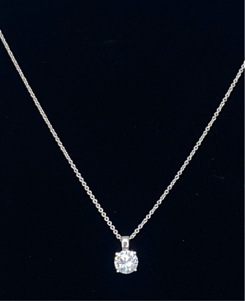Round Cut CZ Necklace