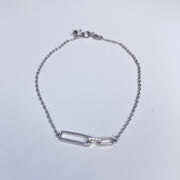 Big & Small Rectangle Charm Bracelet