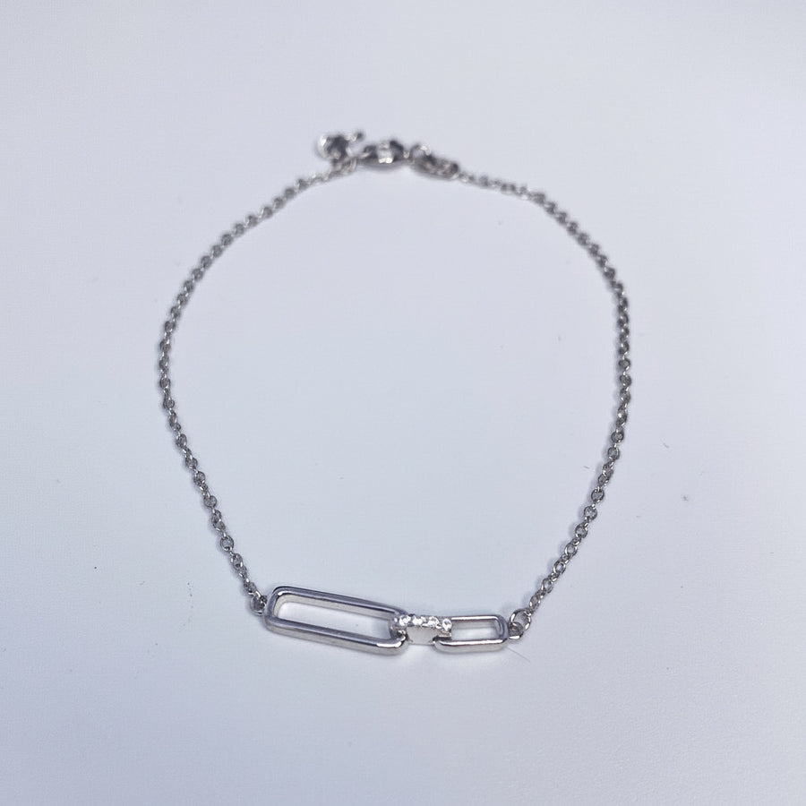 Big & Small Rectangle Charm Bracelet