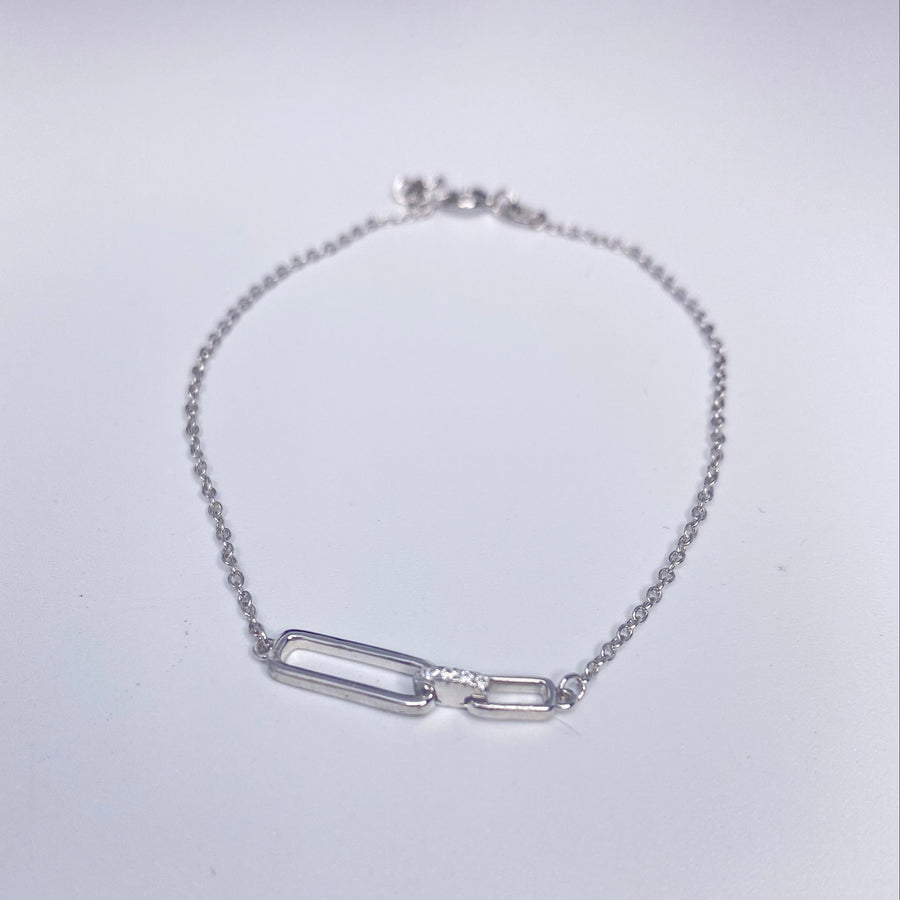 Big & Small Rectangle Charm Bracelet