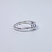 The Dianita Ring features a brilliant round-cut Cubic Zirconia set in a sleek tension setting
Handcrafted from 925 sterling silver and finished with rhodium plating for lasting brilliance.