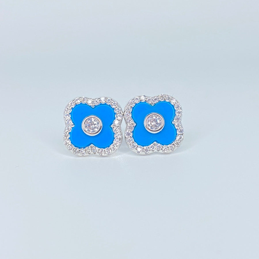 Blue Flower Earrings