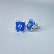 Blue Flower Earrings