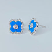 Blue Flower Earrings