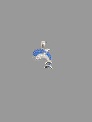 Blue and White Dolphin Pendant