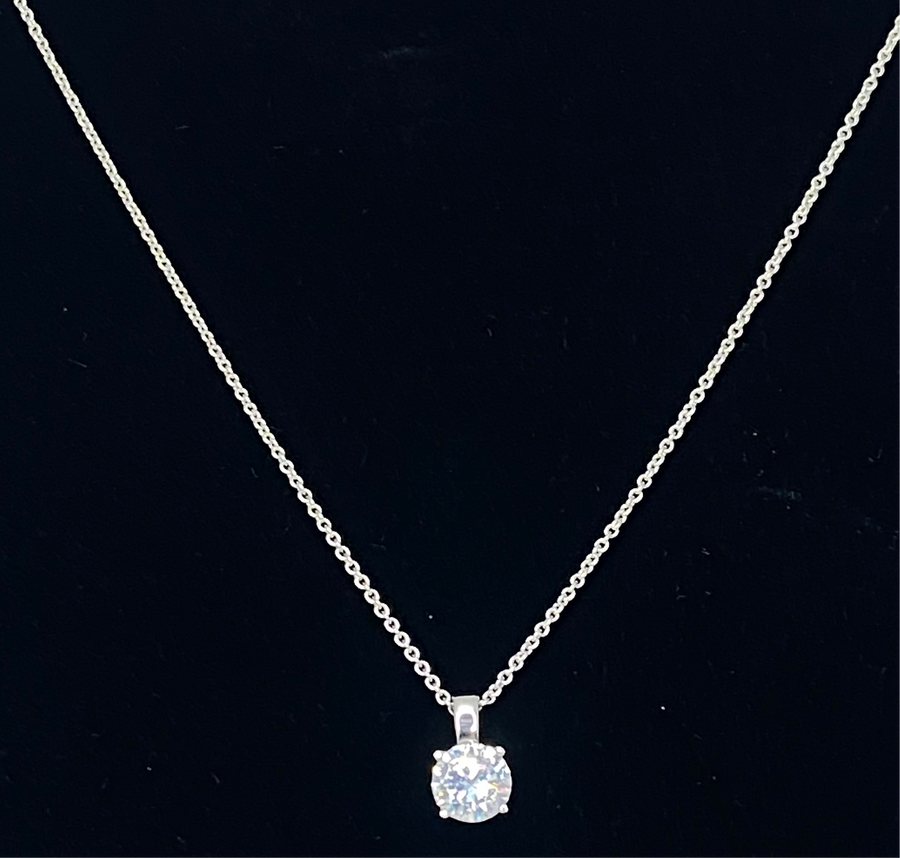 Round Cut CZ Necklace