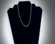 Diamond Cut Singapore with Sphere Accents Necklace