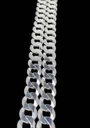 Flat Curb Diamond Cut Necklace