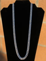 Flat Curb Diamond Cut Necklace
