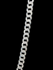 Flat Curb Diamond Cut Necklace