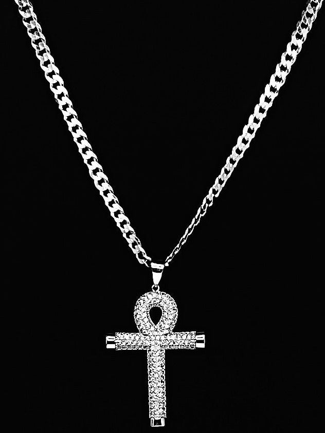Circle Edge Cross Pendant