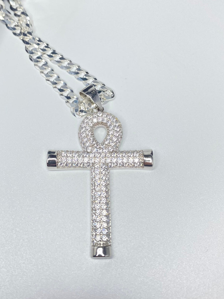 Circle Edge Cross Pendant