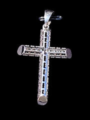 Medium Diamond Cut Cross Pendant