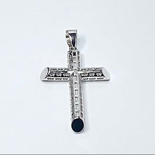 Medium Diamond Cut Cross Pendant