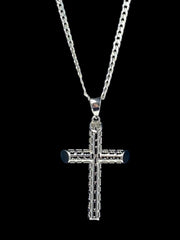 Medium Diamond Cut Cross Pendant
