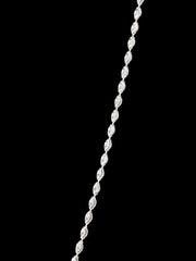 Diamond Cut Rice Bead Necklace