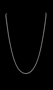 Diamond Cut Rice Bead Necklace