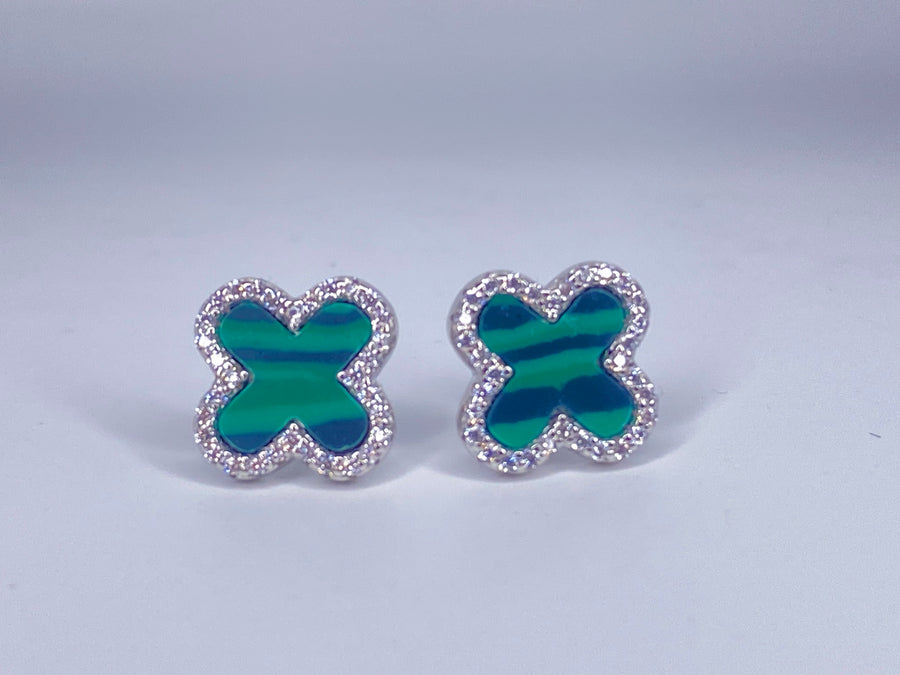 Green Clover Earrings