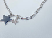 Double Star Paper Clip Bracelet