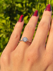 Round Cut Moisanite Solitare