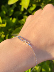 Big & Small Rectangle Charm Bracelet