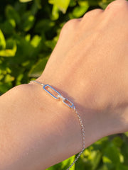 Big & Small Rectangle Charm Bracelet