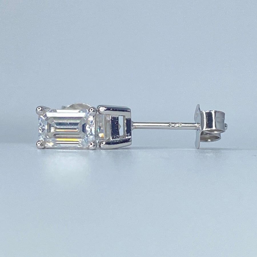 Baguette Moissanite Earrings