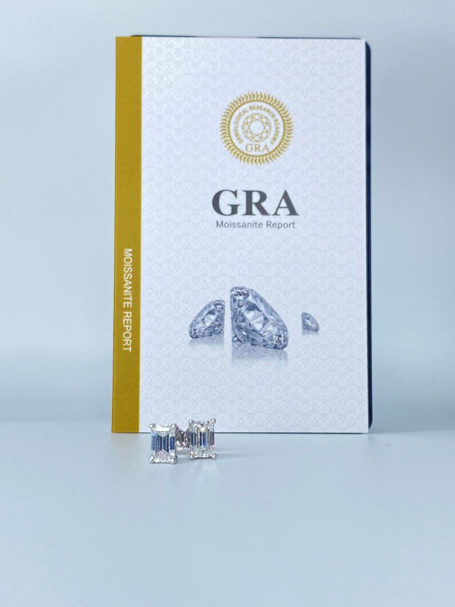 Baguette Moissanite Earrings