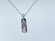 "Love" Dog Tag Expandaple Chain