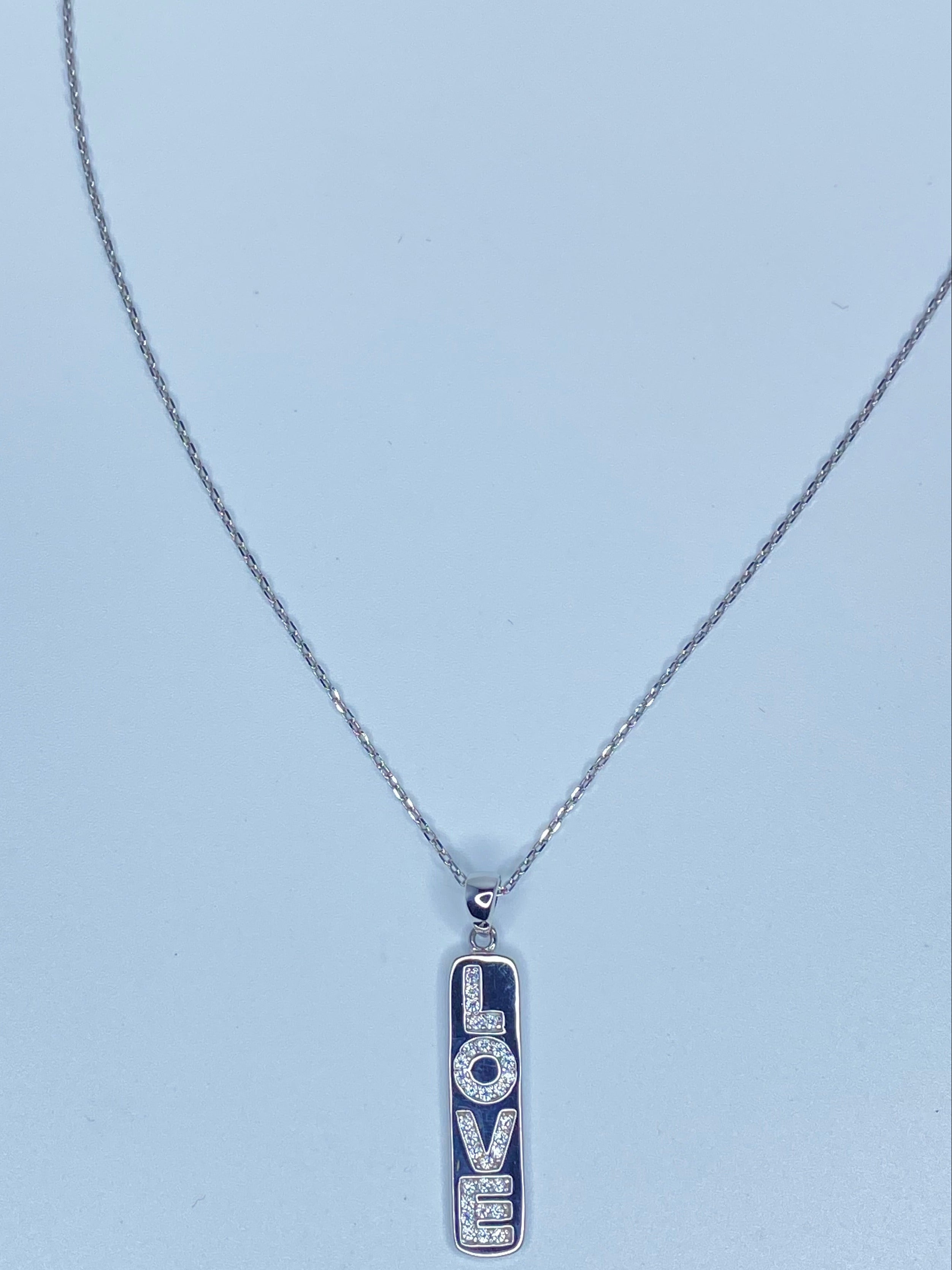 "Love" Dog Tag Expandaple Chain