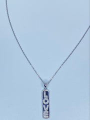 "Love" Dog Tag Expandaple Chain