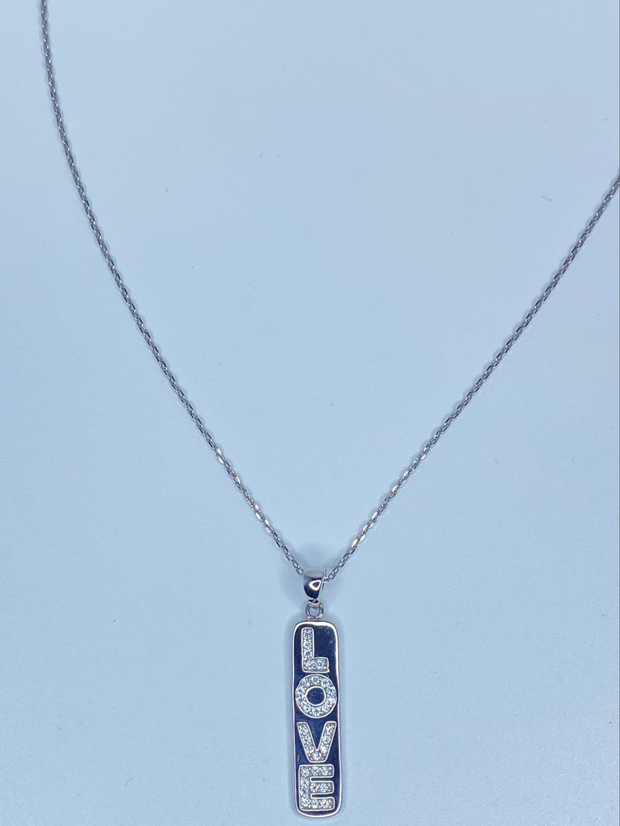 "Love" Dog Tag Expandaple Chain