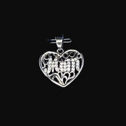 Mom Heart Accent Pendant