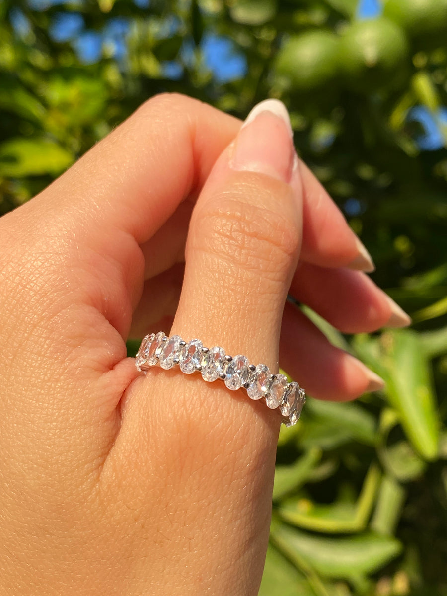 Oval Cut Eternity Band