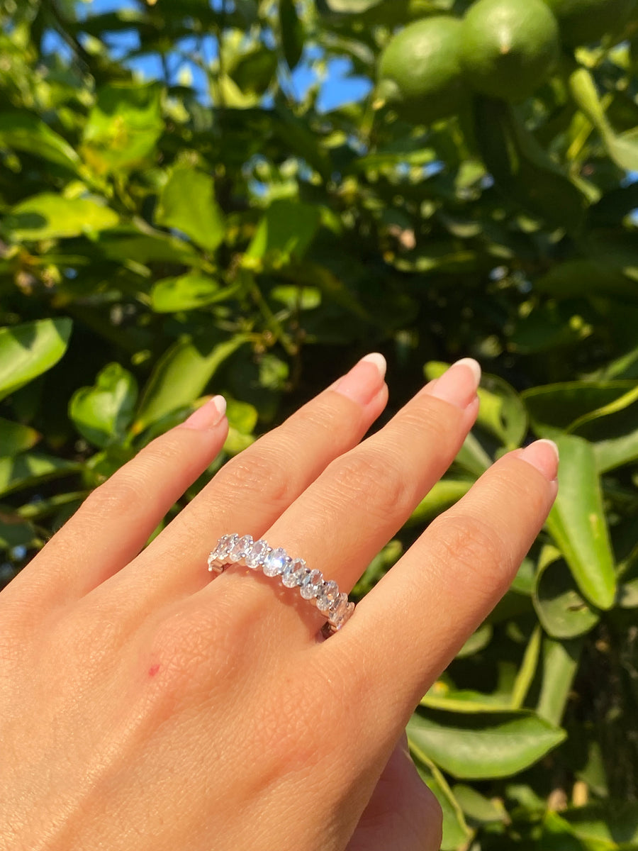 Oval Cut Eternity Band