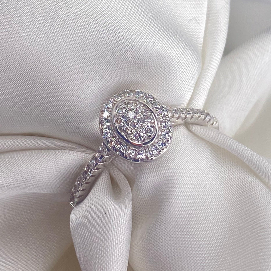 Oval Pave Ring