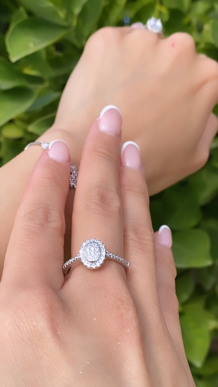 Oval Pave Ring