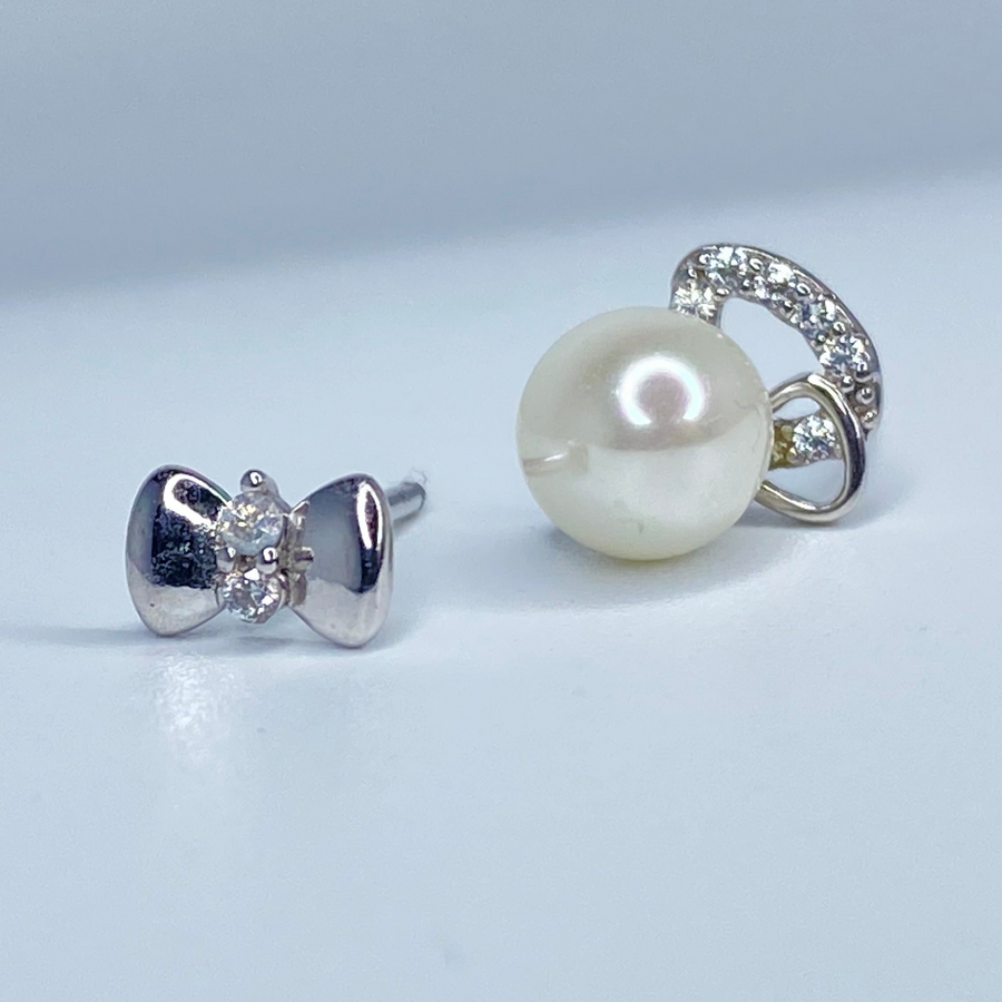 Pearl Bow Earrings