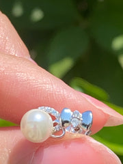 Pearl Bow Earrings
