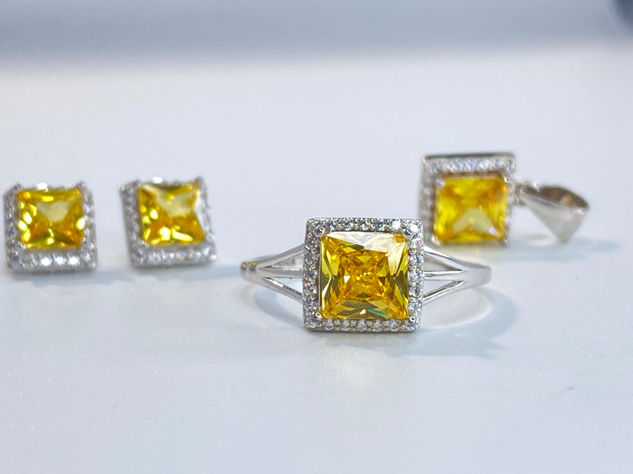 Citron Cubic Zirconia Set