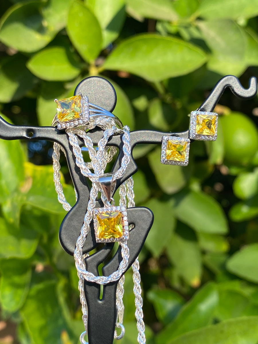 Citron Cubic Zirconia Set