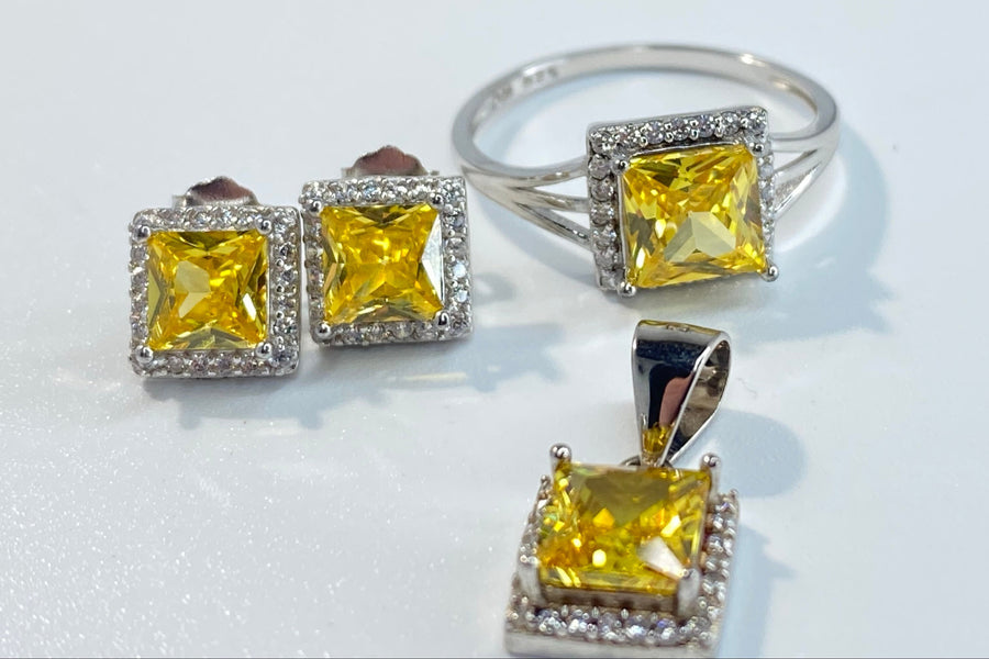Citron Cubic Zirconia Set