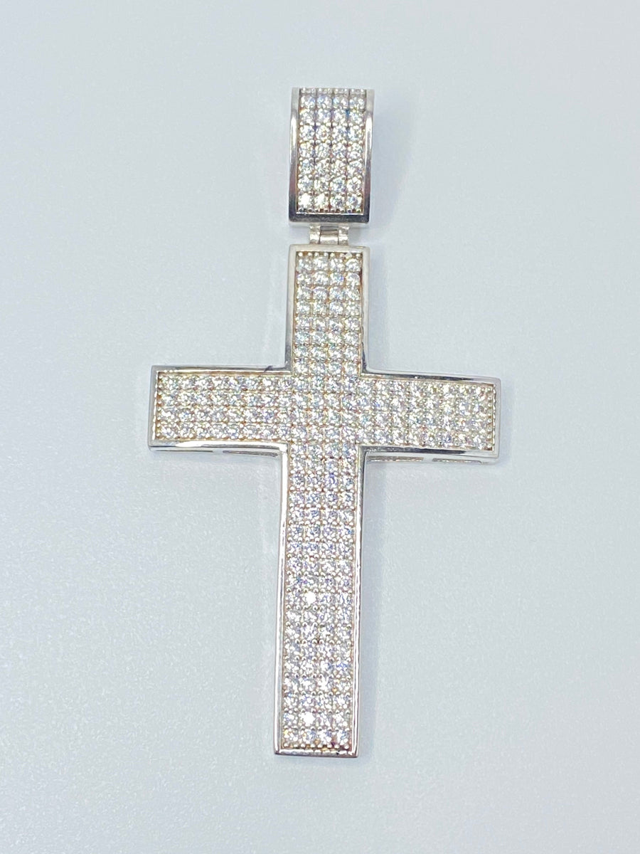 Large Pave Cross Pendant